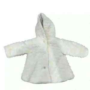 NWT Nazareno Gabrielli Baby Girl Fur Italian Pea Coat Pink 9 Months